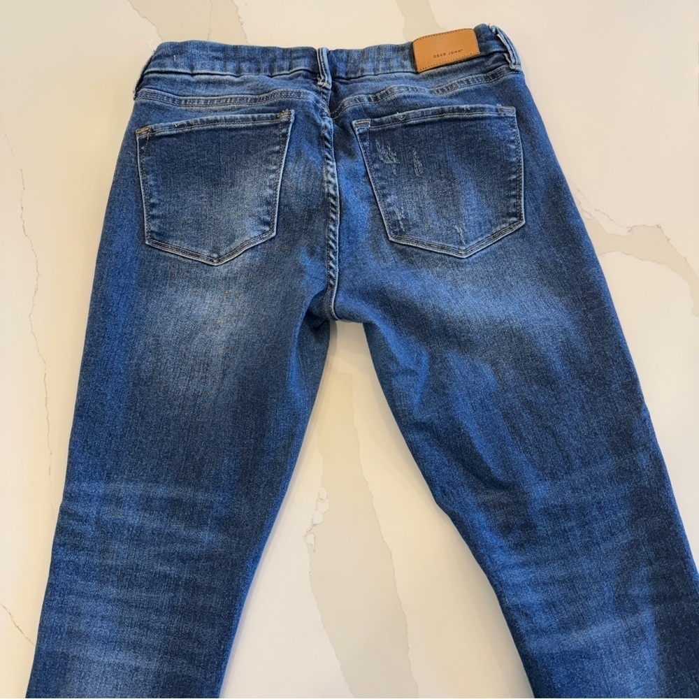 Dear John Women's Skinny Jeans Size 29 Blue Stretch Medium Wash Distressed - Picture 13 of 16
